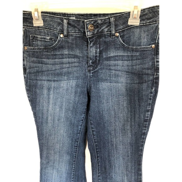 Liz Claiborne Secretly Slender Bootcut Blue Jeans black lace on Pocket Size 2P - Picture 2 of 12